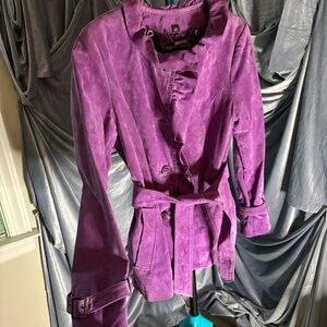 Pamela McCoy Vintage Purple Leather Jacket